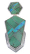Genuine Sterling Silver Opal Varasite Slide Pendant WX43065